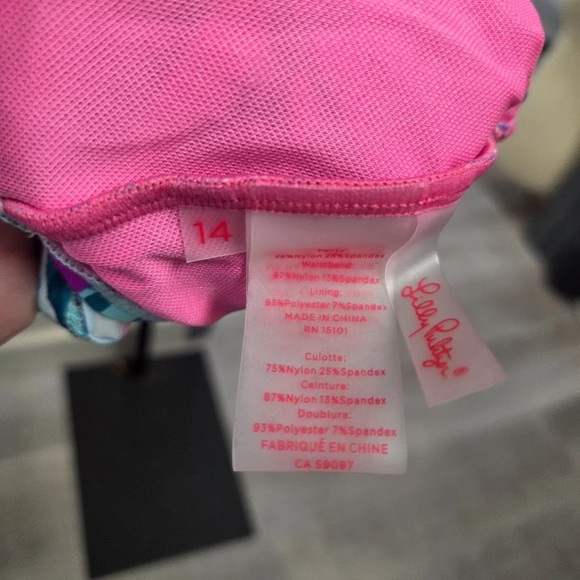 Lilly Pulitzer Pink And Teal Tropical Bikini Bottoms - Size 14 - Picture 5 of 5